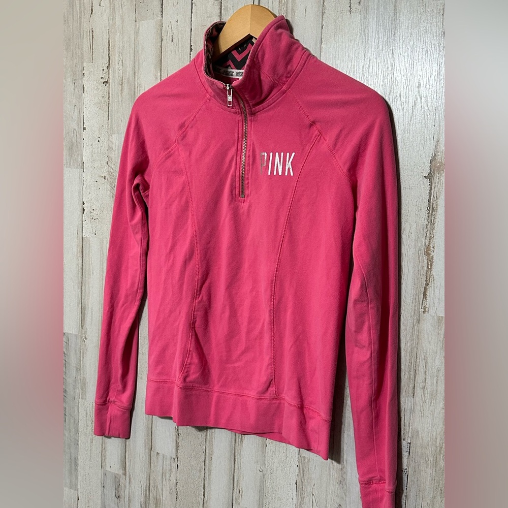 VS Pink 1/4 Zip Crewneck - Picture 2 of 6
